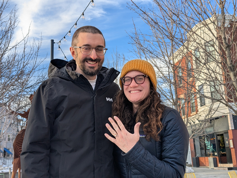 Picture of Danielle and Scott from after their engagement.